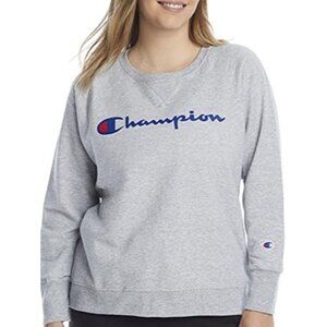 Champion Women's Plus Size Crewneck, Oxford Gray, Size 1X